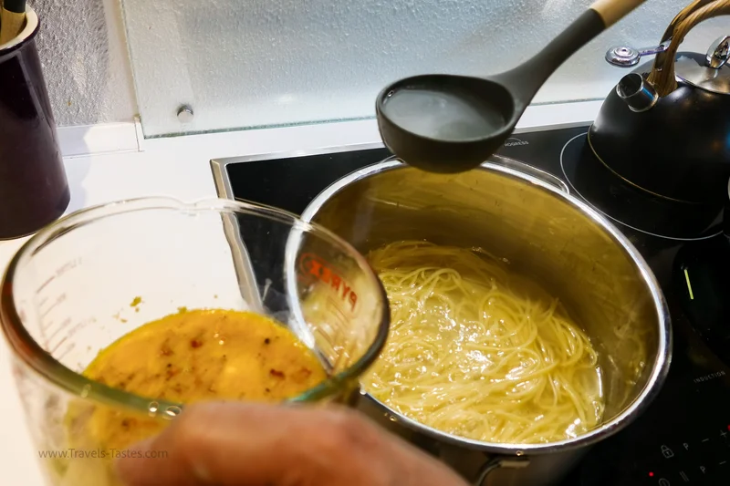 cooking Spaghetti Carbonara