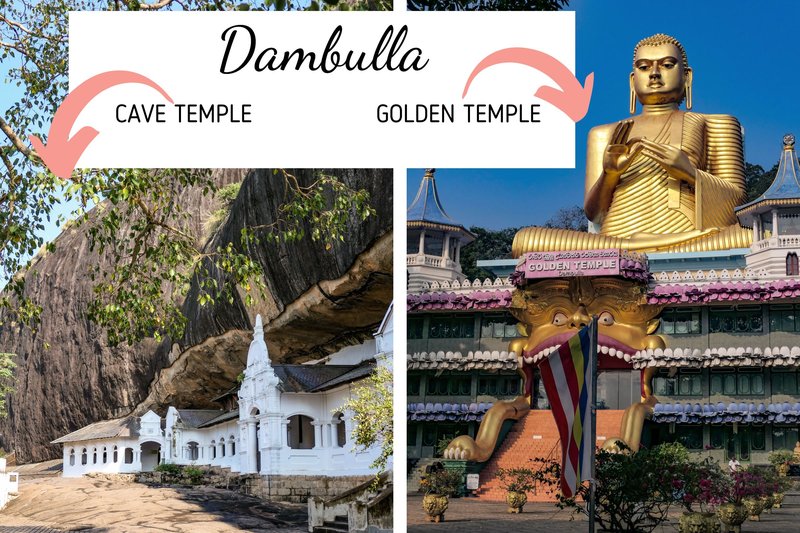 dambulla cave temple vs golden temple