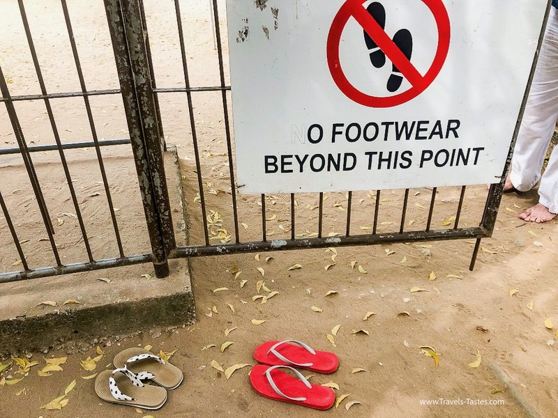 No footwear in temples