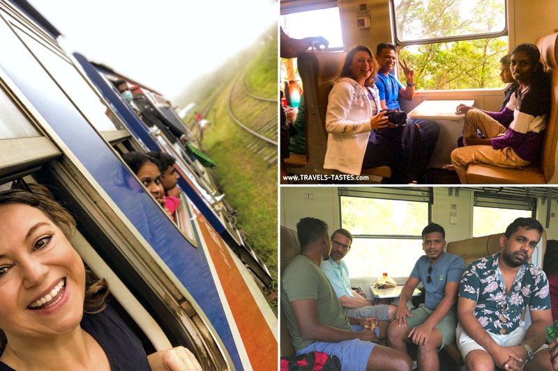 Making friends on a train in Sri Lanka